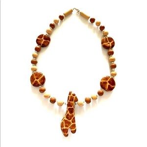 🆕WT Kazuri Twiga Giraffe Necklace